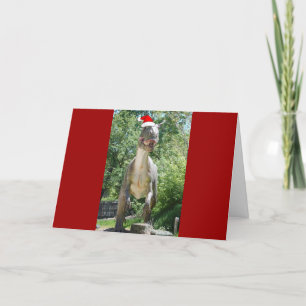 Cartão De Festividades T-Rex Natal