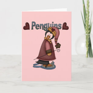 Cartão De Festividades T-shirts e presentes de pinguim-neve