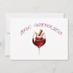 Cartão De Festividades Taça de Vinho de Casamento Elegante Festa