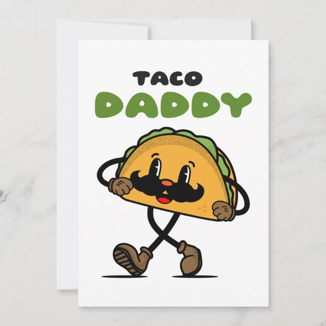 Cartão De Festividades Taco Daddy Dia dos Pais (Frente)
