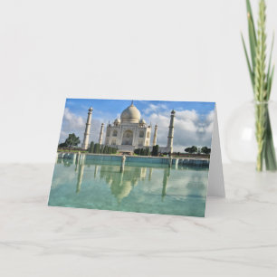 Cartão De Festividades Taj Mahal reflecting on water