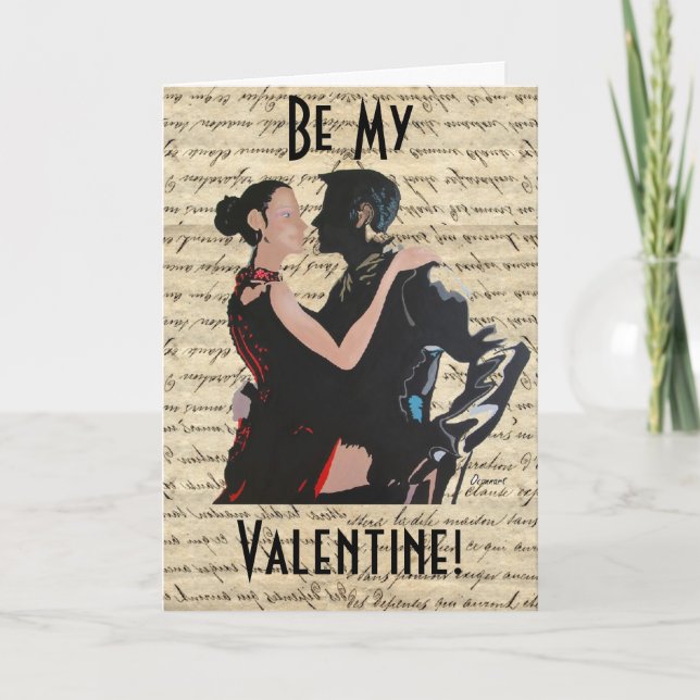 Cartão De Festividades Tango dancers (Frente)