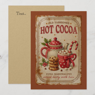 Cartão De Festividades Tão adorável Natal tradicional com visual retrô