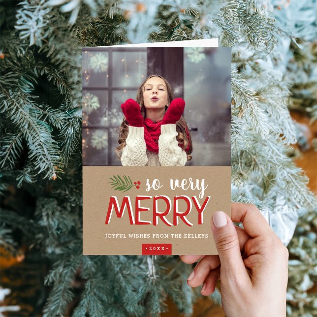 Cartão De Festividades Tão Feliz 2 Foto Dobrada (Criador carregado)