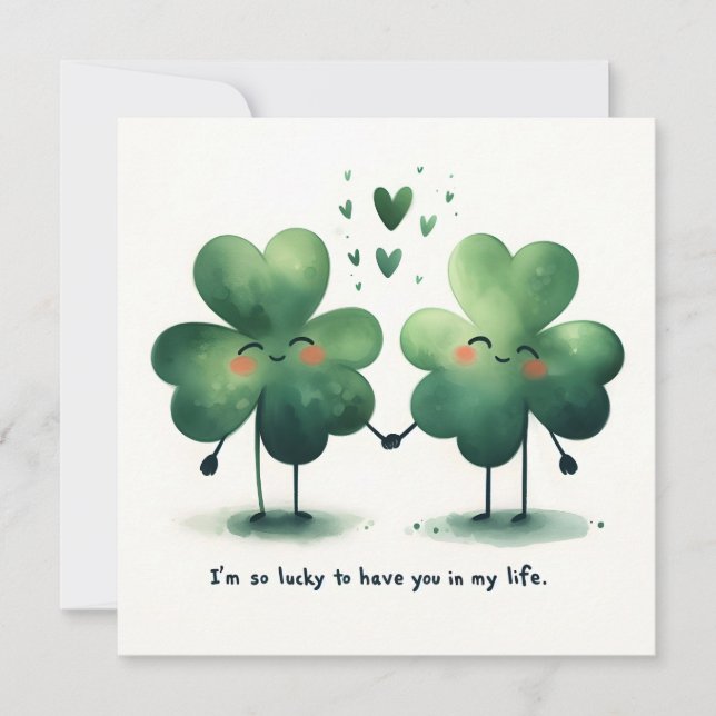 Cartão De Festividades Tão Feliz Em Ter Você Na Minha Vida (Frente)