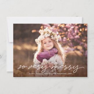 Cartão De Festividades Tão Feliz Natal - Foto Manuscrita Manuscrita