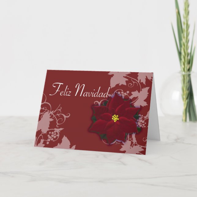 Cartão De Festividades Tarjeta de Pascua Nochebuena de Feliz Navidad (Frente)