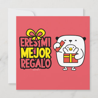 Cartão De Festividades Tarjeta Navidad│Eres mi mejor regalo
