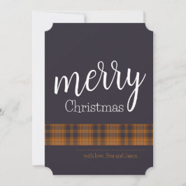 Cartão De Festividades Tartan em estilo escandinavo