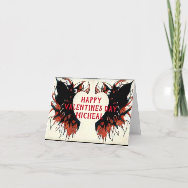 Cartão De Festividades Tatote Art inspirou impressão Dia de os namorados (Frente)