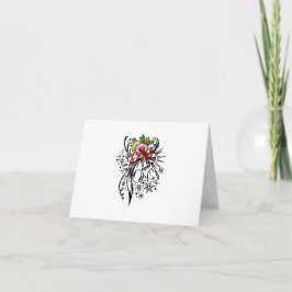 Cartão De Festividades Tatuagem de Natal