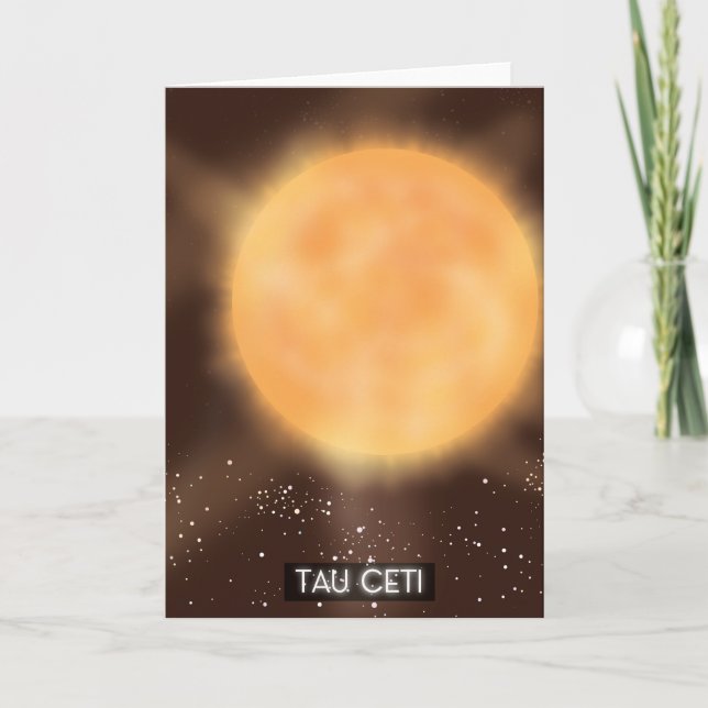 Cartão De Festividades Tau Ceti Space Art poster (Frente)