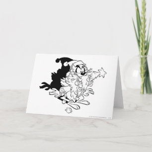 Cartão De Festividades TAZ™ eating Christmas tree