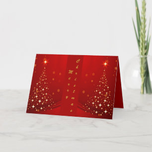 Cartão De Festividades -TBA- Árvore Natal Espelhada