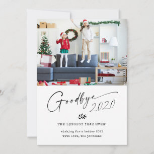 Cartão De Festividades Tchau 2020 Ano Mais Longo de Todos