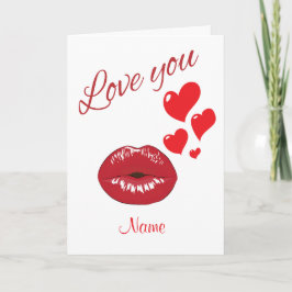 Cartão De Festividades Te Amo