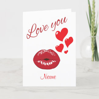 Cartão De Festividades Te Amo