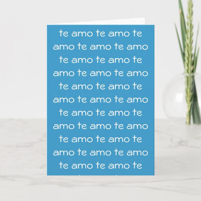 Cartão De Festividades te amo - card (Frente)