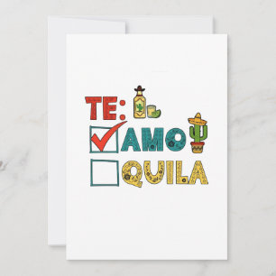 Cartão De Festividades Te Amo Tequila Cinco De Mayo Funny