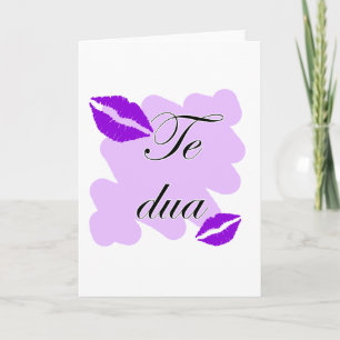 Cartão De Festividades Te dua - Albanês - Eu Te Amo