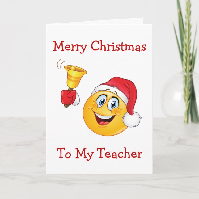 CARTÃO DE FESTIVIDADES TEACHER/CHRISTMAS-CHRISTMAS EMOJI FOR TEACHER (Frente)
