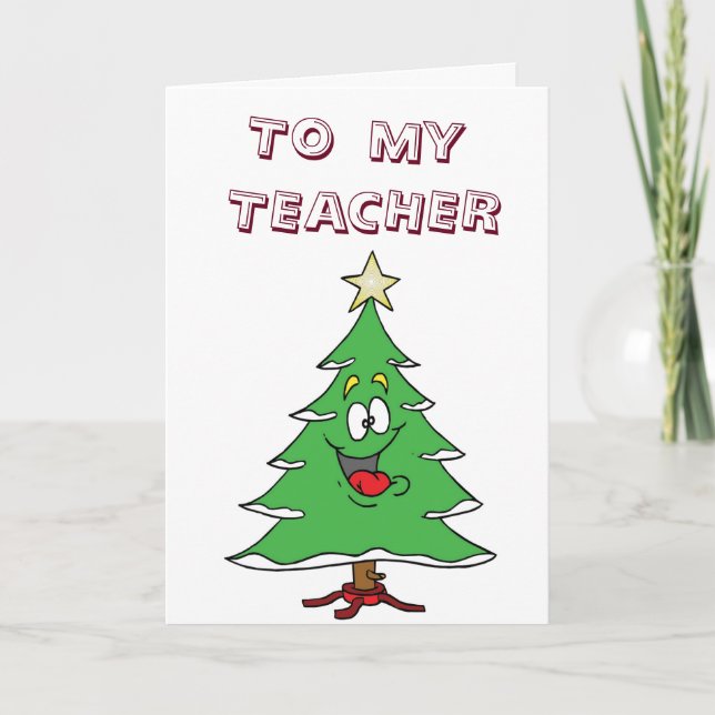 CARTÃO DE FESTIVIDADES **TEACHER** TALKING CHRISTMAS TREE-MERRY CHRISTMAS (Frente)