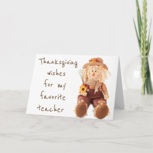 CARTÃO DE FESTIVIDADES ***TEACHER*** THANKFUL FOR YOU-THANKSGIVING CARD