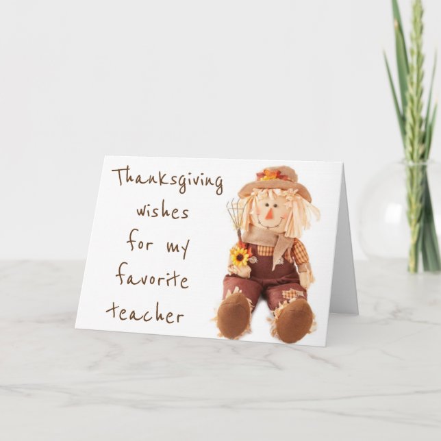 CARTÃO DE FESTIVIDADES ***TEACHER*** THANKFUL FOR YOU-THANKSGIVING CARD (Frente)