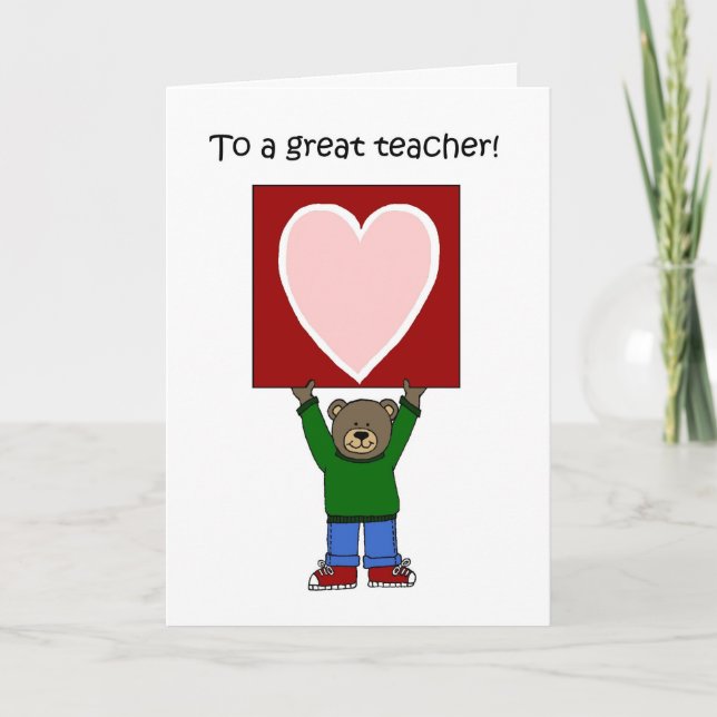 Cartão De Festividades teacher valentine card (Frente)