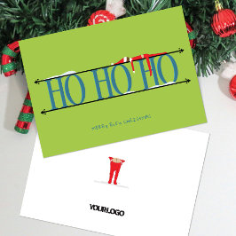 Cartão De Festividades Teal & Green Travessuras de Elfo Natal Corporativo