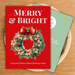 Cartão De Festividades Team Christmas Card in Red