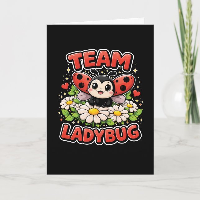 Cartão De Festividades Team Ladybug (Frente)