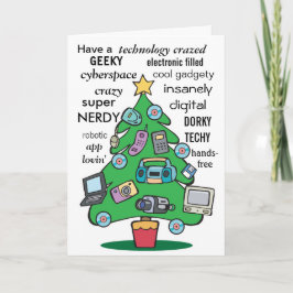 Cartão De Festividades technology digital geeky christmas