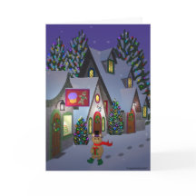 Teddy Bear in Town Card