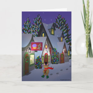 Cartão De Festividades Teddy Bear in Town Card