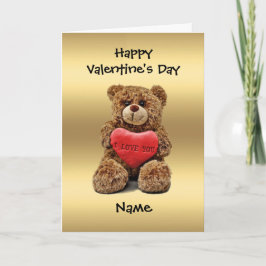 Cartão De Festividades Teddy Bear Valentine for a child