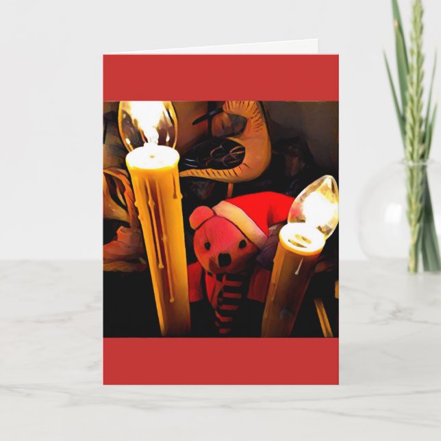 Cartão De Festividades Teddy Bear Wishes (Frente)