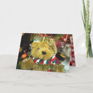 Cartão De Festividades TeddyBear Christmas-customize