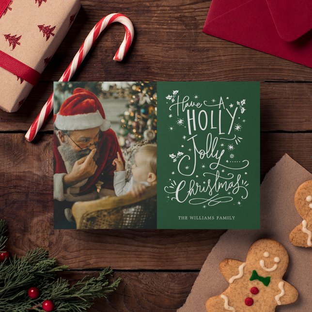 Cartão De Festividades TÊM UM NATAL FERREIRO DE JOLLY | Adicione sua foto (Criador carregado)