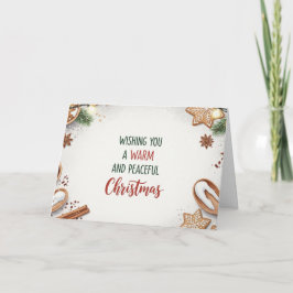 Cartão De Festividades Tema de Panificação de Natal Aconchegante Saudação