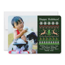 Tema do Suéter de Natal bonito Saudação Fotográfic