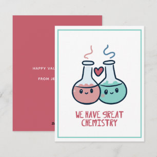 Cartão De Festividades Temos excelente químico Dia de os namorados Cute N