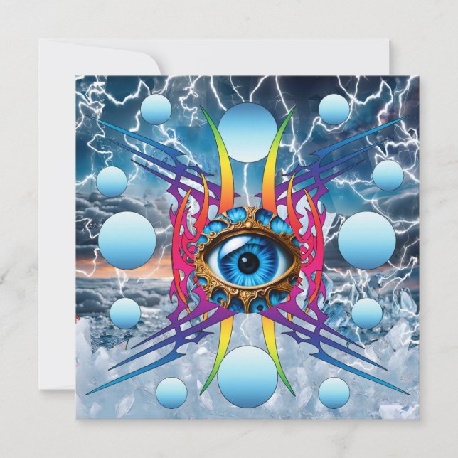 Cartão De Festividades Tempestade elétrica (Frente)