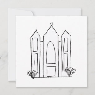 Cartão De Festividades Templo Mórmon de Salt Lake City simples moderno 