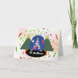 Cartão De Festividades Temporada de Suéteres Feios de Natal Nostalgia