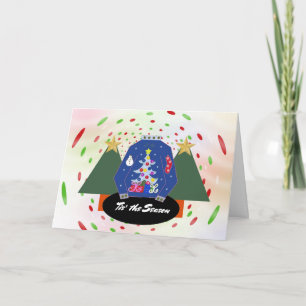 Cartão De Festividades Temporada de Suéteres Feios de Natal Nostalgia
