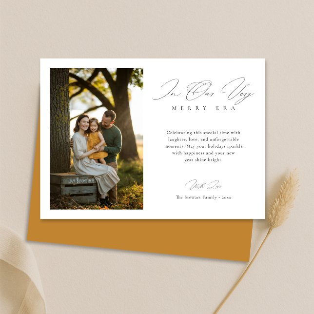 Cartão De Festividades Tendy Feliz Era Moderna Foto da Família (Criador carregado)