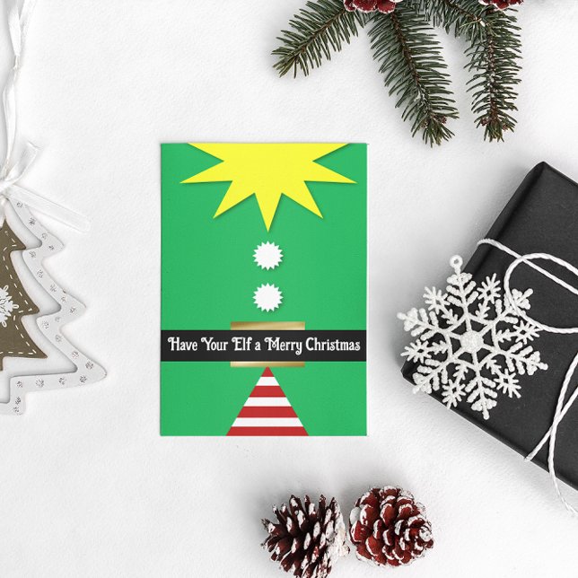 Cartão De Festividades Tenha Um Feliz Natal Para O Seu Elf (Criador carregado)