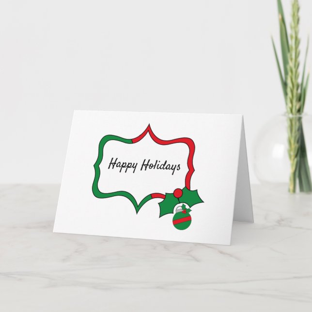 Cartão De Festividades Tenha Um Feriado Maravilhoso E Um Feliz ano novo (Frente)