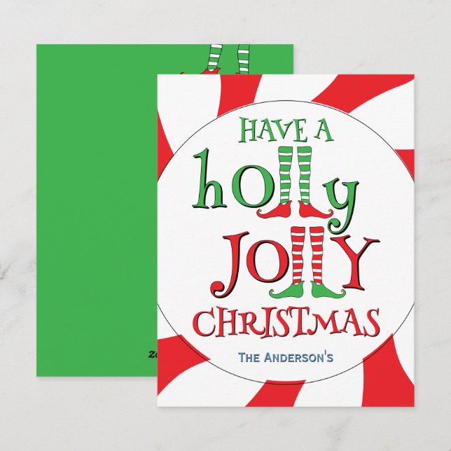 Cartão De Festividades Tenha um Natal Alegre e Divertido com Redemoinho d (Frente/Verso)